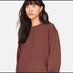 MATE the Label raw double neck crew neck pullover organic cotton sweatshirt